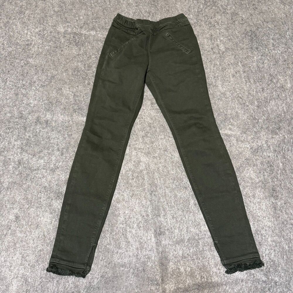RtA Road To Awe Womens Utility Pants Size XS Olive Green Skinny Frayed Hem